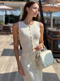 Knit Ribbed Cardigan Maxi Dress - Norellé