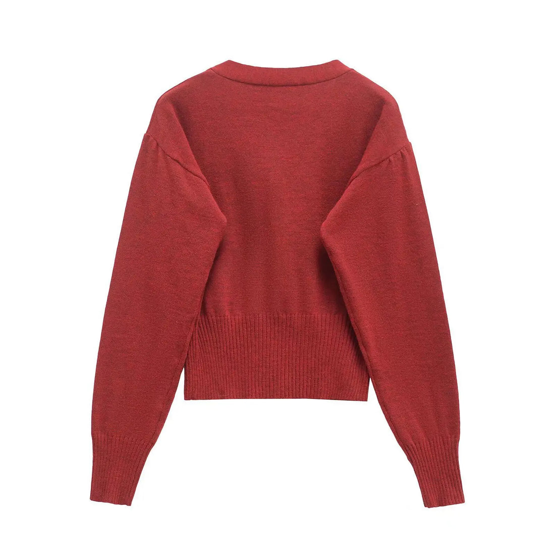 Women's 3d Flowers Slim Fit Cropped Cardigan V-neck Long Sleeve