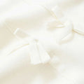 Women Bow Tie Knit Vest Slim Fit Round Neck Sleeveless Hidden Button Short Top