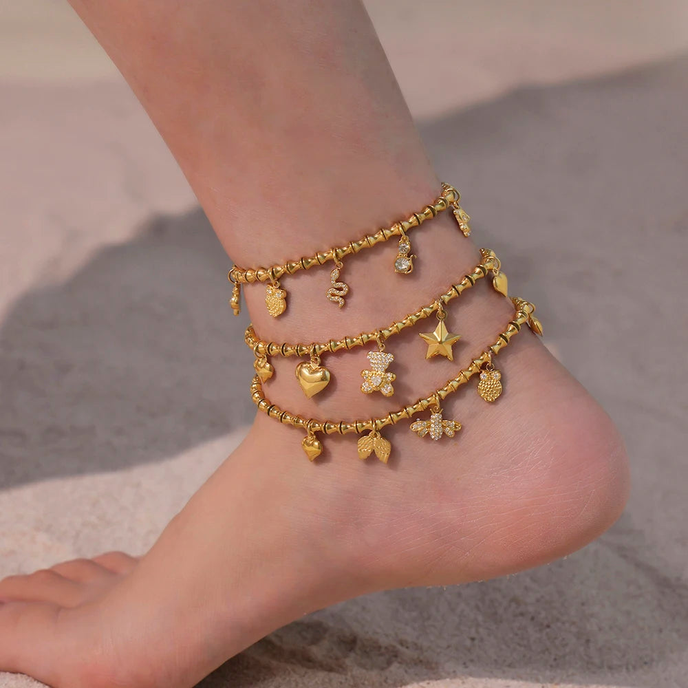 Cubic Zircon Geometric Pendant Bracelets For Women
