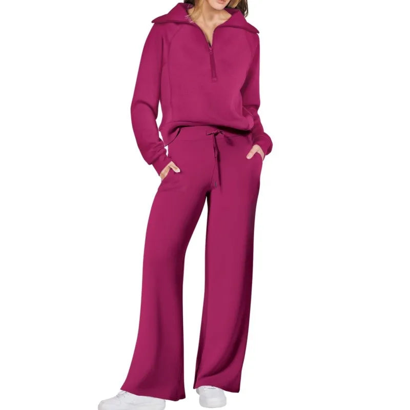 Solid Two-piece set Women