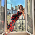Flowers Print Spaghetti Strap Dress - Norellé