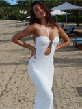Strapless Cut Out Bodycon Maxi Dress Women - Norellé