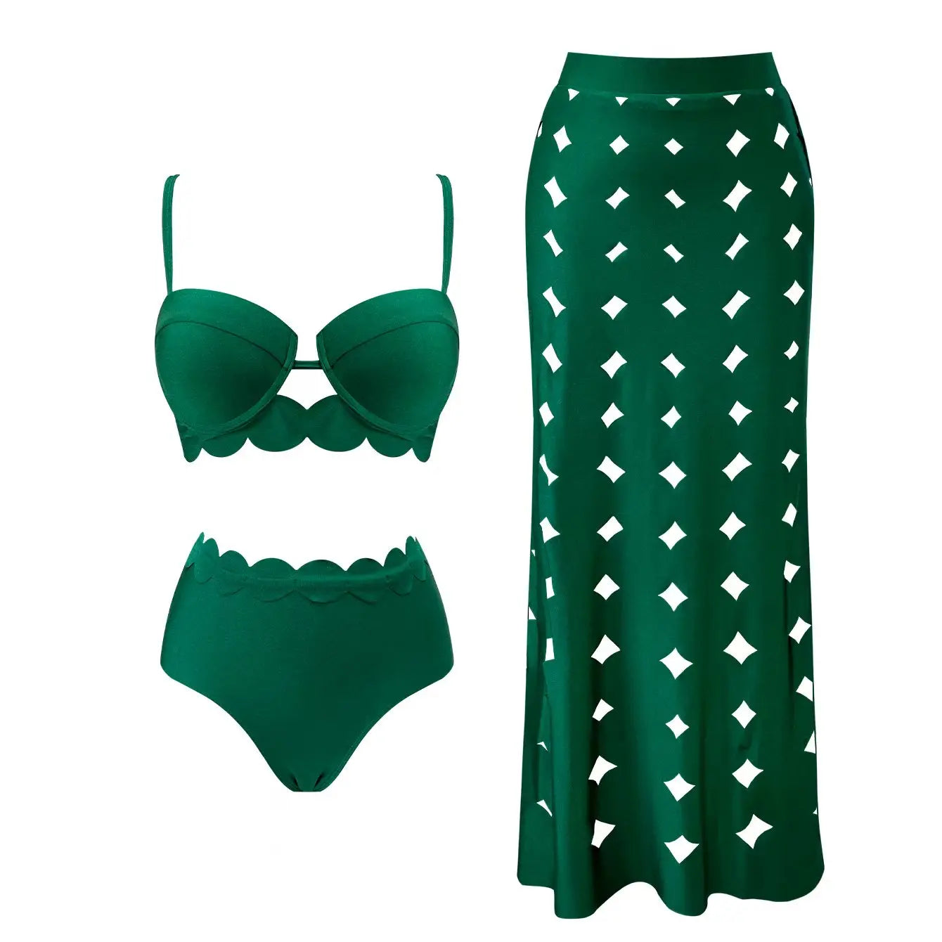 Bikini Set Printed Women Swimwear Skirt - Norellé