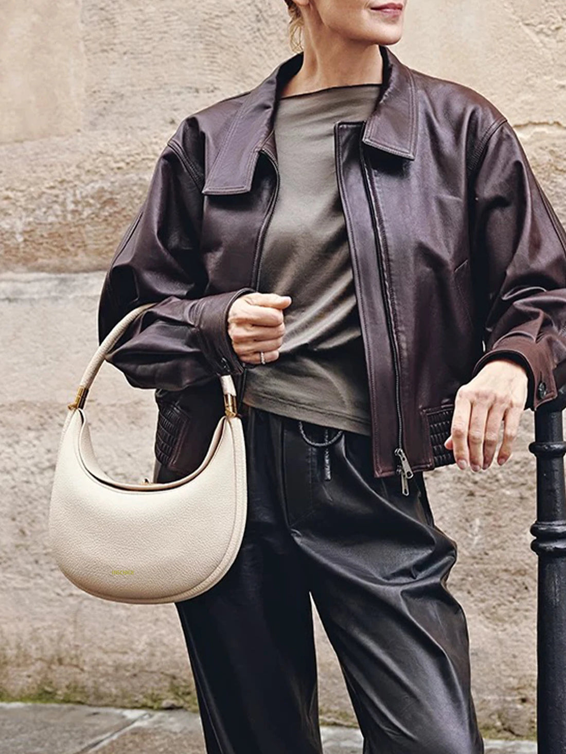 Fresh and Casual Versatile Pine Crescent Bag