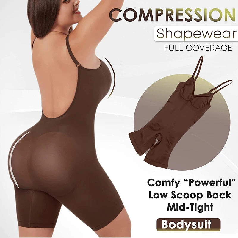 Women Seamless Low Back Bodysuit Shapewear Waist