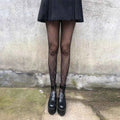 Pantyhose Women Rhinestone Plaid Slim Stockings