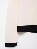 Women's Knitted Cardigan Sweater with Golden Buttons, O-Neck, - Norellé