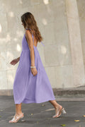 Women Elegant Lace-Up Pockets A-Line Dress - Norellé