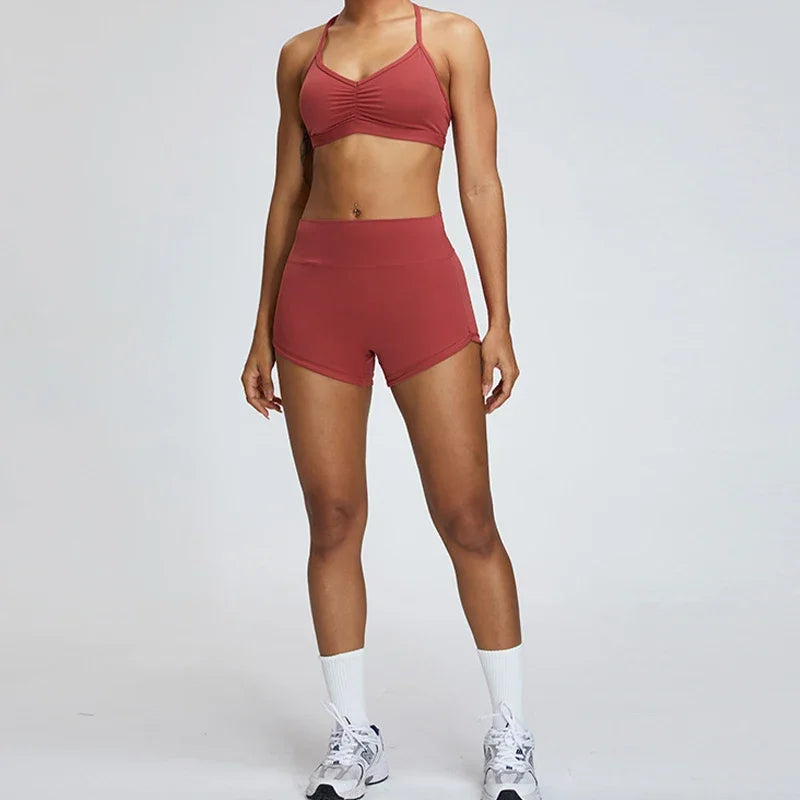 Workout Suit Women Yoga Suit Sportswear Gym Women Tracksuit Running Yoga Clothes Sports Bra Fitness shorts