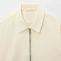 Women's Jacket with Simple and Versatile Zipper Collar Long Sleeve