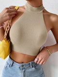Knit Sleeveless Halter Tops for Women - Norellé