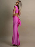 Turtleneck Sexy Maxi Dress For Women Fashion Solid - Norellé