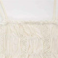 Women's Casual Elegant Embroidered Strap Top&Lace Shorts Set