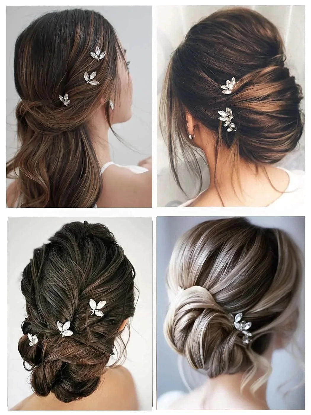 3Pcs Bridal Tiaras U-shaped Hairpin