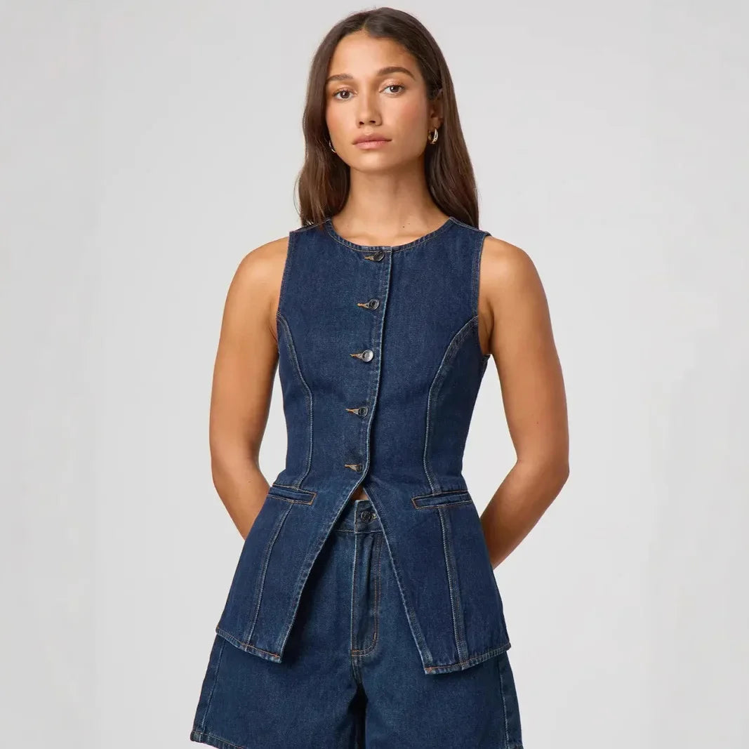 Women's Denim Shorts Set