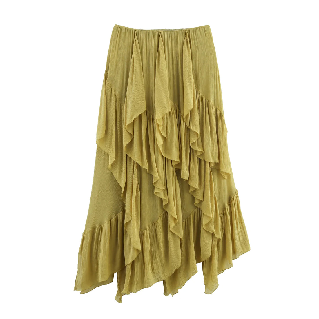 Women's Splicing Irregular Versatile Solid Color Temperament Half Skirt