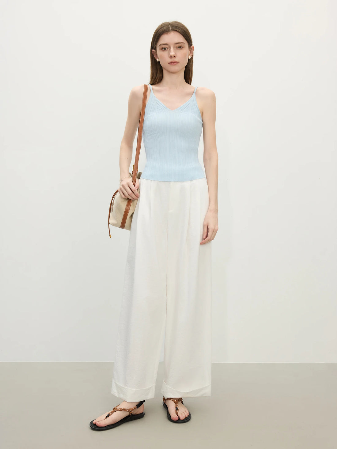 Double Pleat Slimming Straight-Leg for Women