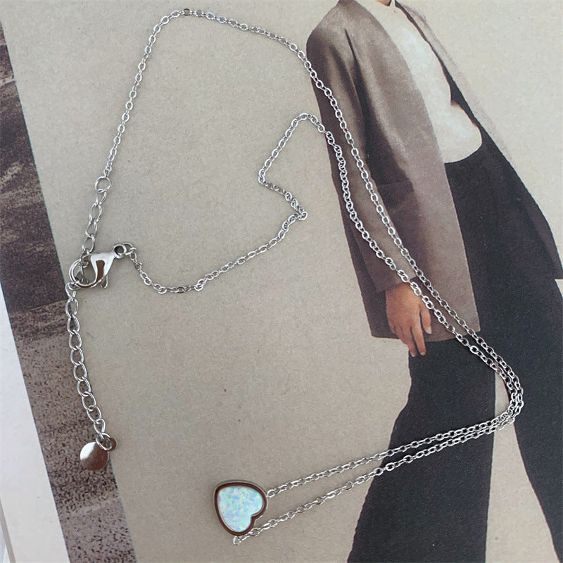 Bath Removal-free Titanium Steel Necklace Love Australian Clavicle Chain - Norellé
