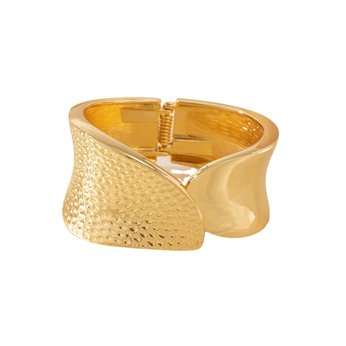Personalized Hammered Irregular Gold Bracelet For Women - Norellé