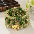 Multi-layer Wooden Bead Beaded Bracelet Elastic Bracelet - Norellé