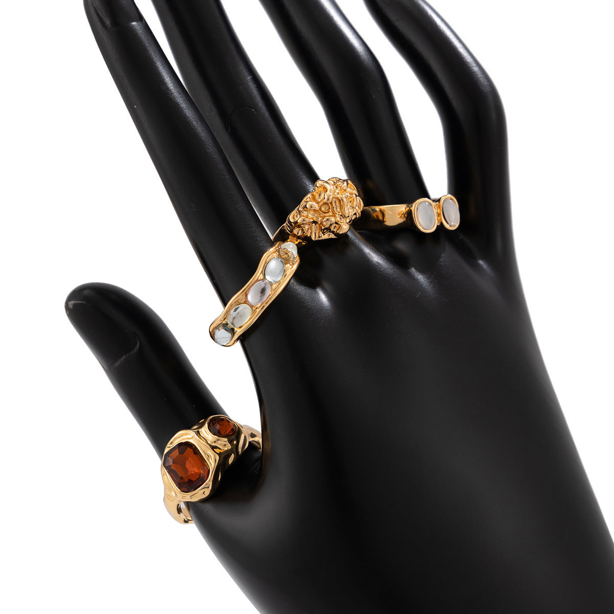 Geometric Diamond Gemstone Ring Suit Women - Norellé