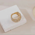 Carved Gold Vintage Court Style Hollow Pattern Ring - Norellé