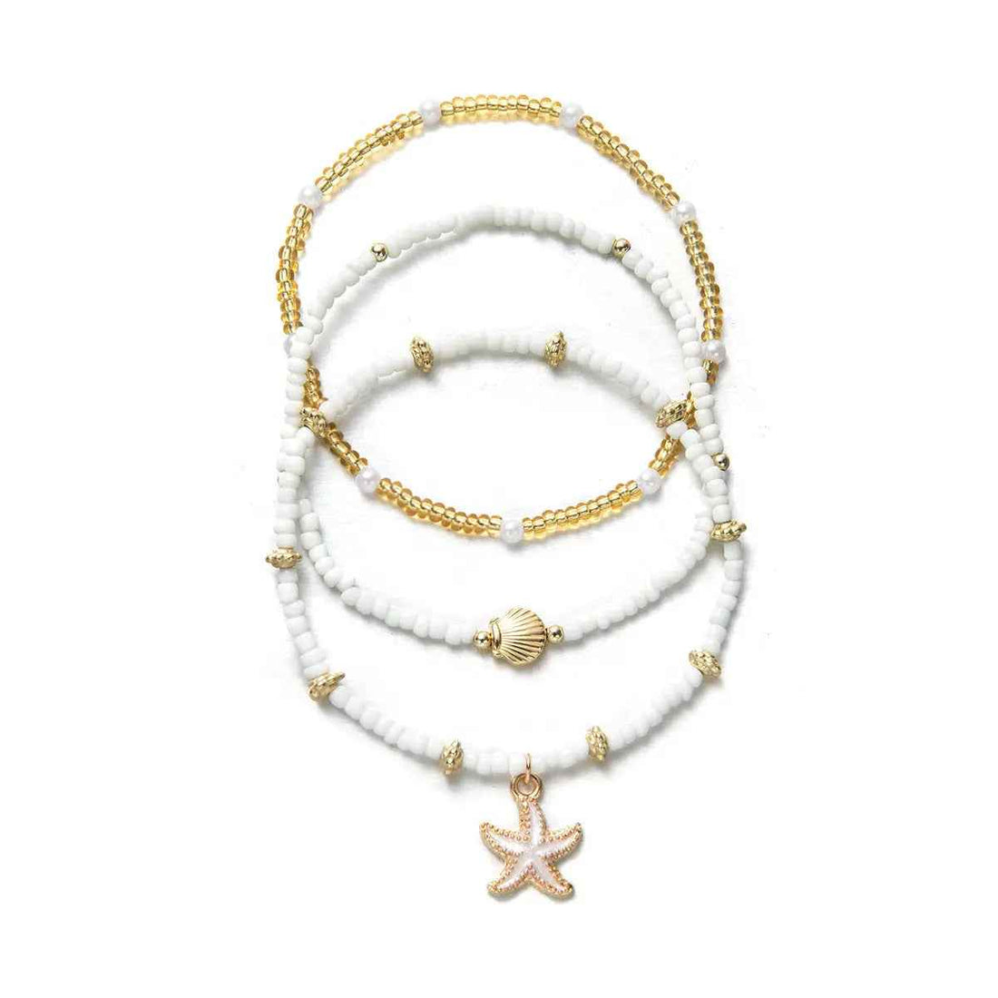 Woven Adjustable Women's Anklet 3-piece Set - Norellé