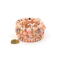 Multi-layer Wooden Bead Beaded Bracelet Elastic Bracelet - Norellé