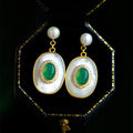 Green Egg Noodles Fritillary Stud Earrings Ornament Women - Norellé