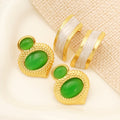 Opal Stainless Steel Studs Women's Gold Plated - Norellé