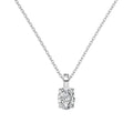 S925 Sterling Silver Necklace Women's Advanced Oval Water Foam 8A Heart-shaped Zircon Flower Horse Eye Clavicle Chain - Norellé