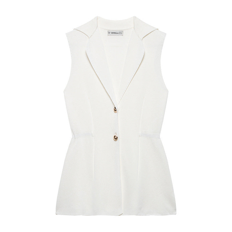 French Design Knitted Vest V-neck - Norellé