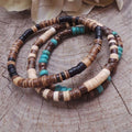 Simple Turquoise Wooden Bead Bracelet - Norellé