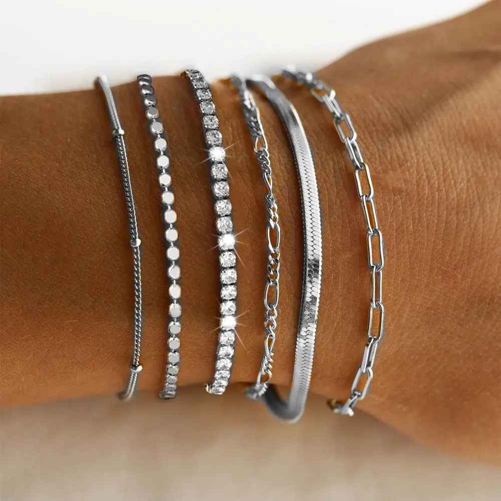 Fashion Multi-layer Metal Blade Chain Suit - Norellé