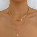 Multilayer Trend Elegant Jewelry Long Snake Chain Crystal - Norellé