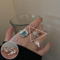 Shiny Geometric Ring Female Fashion Temperament Multi-layer Line Open Ring I - Norellé