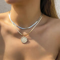 Multilayer Trend Elegant Jewelry Long Snake Chain Crystal - Norellé