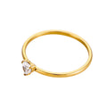 12-color Birthday Stone Birthday Stone Peach Heart Zircon Ring - Norellé