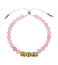 Bubble Letter Bracelet, Natural Stone Name Bracelet - Norellé