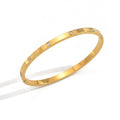 Lxalry 18K Gold Plated Stainless Steel Minimalist Bracelet Hypoallergenic Circle Rhinestone Jewelry  Secure Inlay Tarnish Free Design Skin Safe Luxury Gift For Her Golden Hour Glow, Everyday Wear A - Norellé