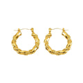 Titanium Steel Round Twist Stud Earrings High Sense - Norellé